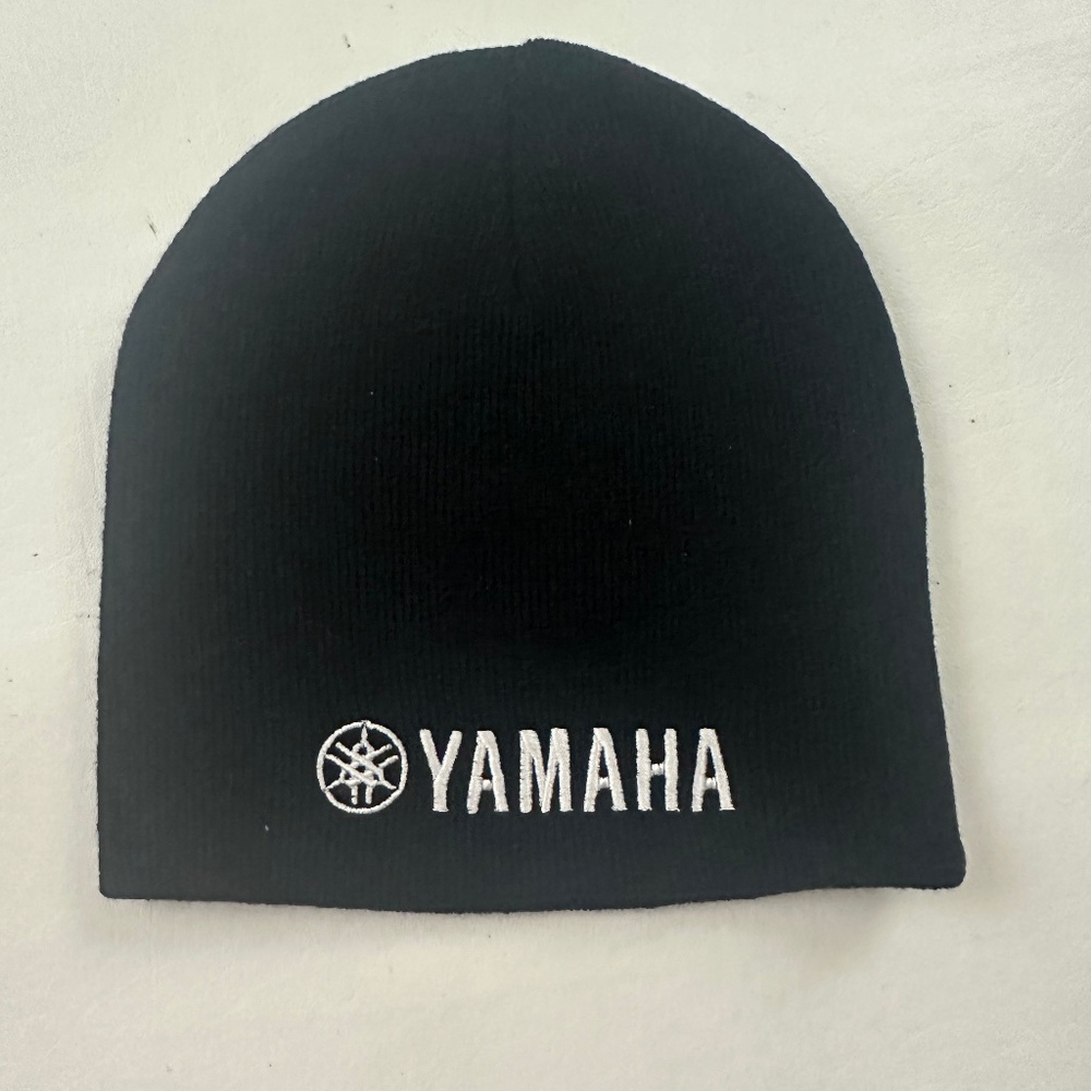 New Yamaha Logo Knit Beanie Hat Black One Size